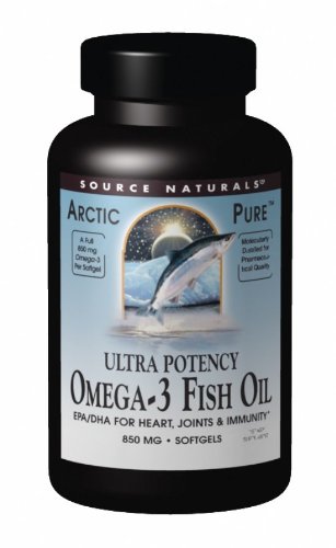 0021078020141 - SOURCE NATURALS ARCTIC PURE ULTRA POTENCY OMEGA-3 FISH OIL 850MG, SOFTGELS, 120