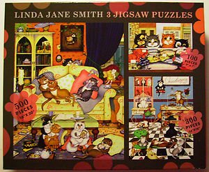 0021081035675 - CEACO LINDA JANE SMITH 3-IN-1DELUXE JIGSAW PUZZLE ASSORTMENT