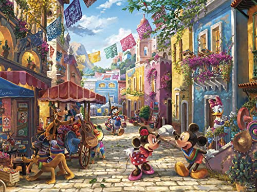 0021081292085 - CEACO - THOMAS KINKADE - DISNEY DREAMS COLLECTION - MICKEY AND MINNIE IN MEXICO - 750 PIECE JIGSAW PUZZLE