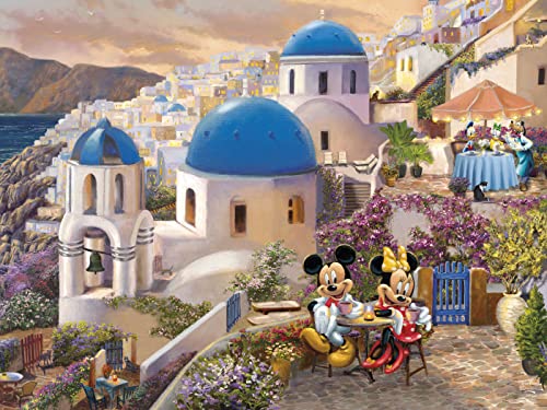 0021081292092 - CEACO - THOMAS KINKADE - DISNEY DREAMS COLLECTION - MICKEY AND MINNIE IN GREECE - 750 PIECE JIGSAW PUZZLE