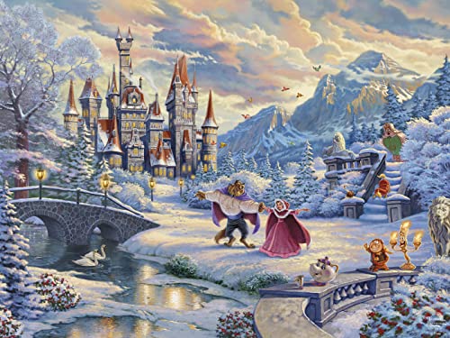 0021081292108 - CEACO - THOMAS KINKADE - DISNEY DREAMS COLLECTION - BEAUTY AND THE BEASTS WINTER ENCHANTMENT - 750 PIECE JIGSAW PUZZLE