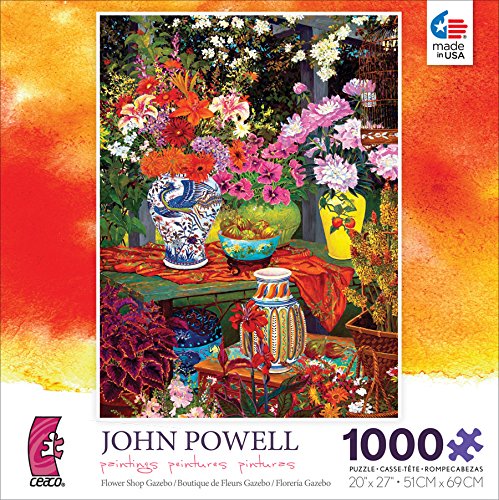 0210813359022 - JOHN POWELL - FLOWER SHOP GAZEBO - 1000 PIECE PUZZLE