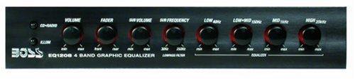 0021112209631 - BOSS AUDIO EQ1208 4 BAND PRE-AMP EQUALIZER WITH REMOTE SUBWOOFER LEVEL CONTROL