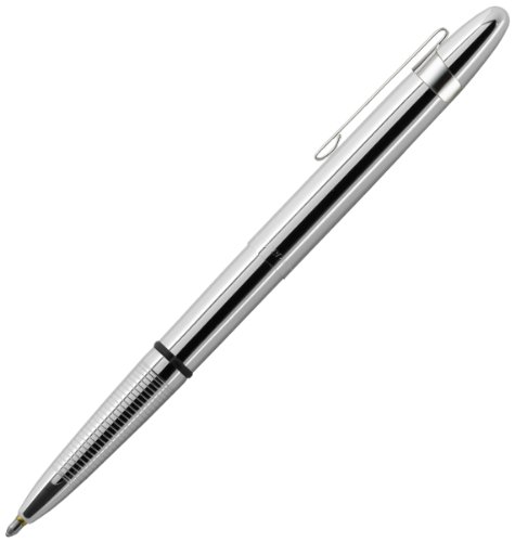 0021112559699 - FISHER SPACE PEN CHROME BULLET SPACE PEN WITH CLIP, CLAMSHELL (S400CL)