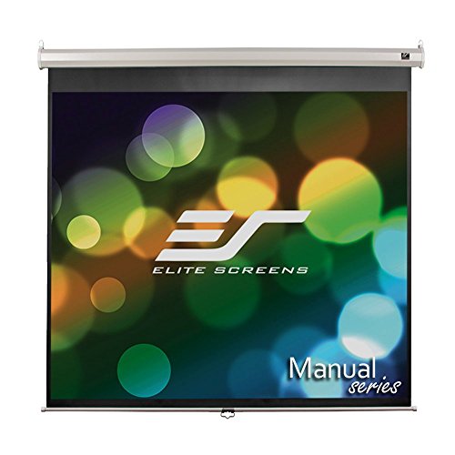 0021112583496 - ELITE SCREENS MANUAL, 85-INCH 1:1, PULL DOWN PROJECTION MANUAL PROJECTOR SCREEN WITH AUTO LOCK, M85XWS1