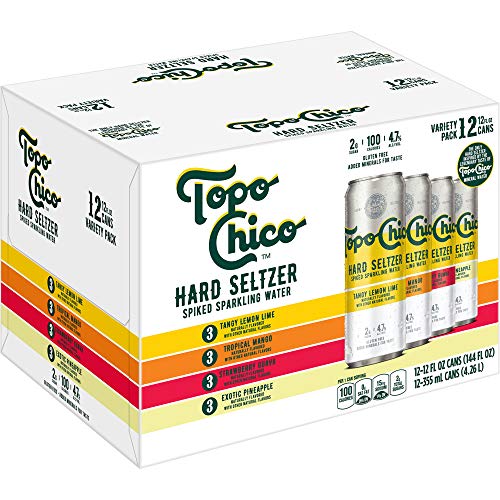 0021136180879 - TOPO CHICO HARD SELTZER VARIETY PACK, 12-PACK 12-OZ CANS, 4.7% ABV