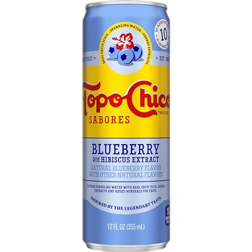 0021136181364 - TOPO CHICO SABORES BLUEBERRY WITH HIBISCUS EXTRACT 12OZ CAN