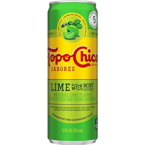 0021136181371 - TOPO CHICO SABORES LIME WITH MINT EXTRACT 12OZ CAN