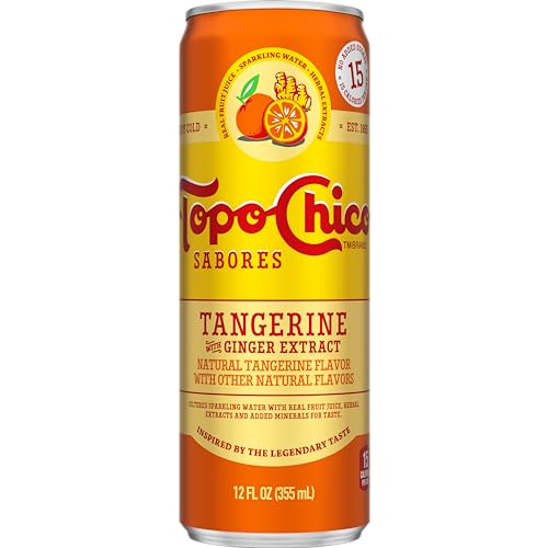 0021136181388 - TOPO CHICO SABORES TANGERINE WITH GINGER EXTRACT 12OZ CAN