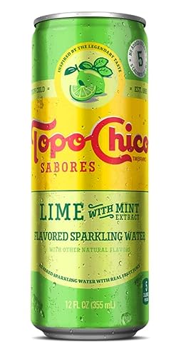 0021136181623 - TOPO CHICO SABORES LIME WITH MINT EXTRACT 12OZ 8PK