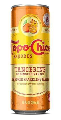 0021136181630 - TOPO CHICO SABORES TANGERINE WITH GINGER EXTRACT 12OZ 8PK