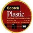 0212000001950 - 3M 191YL SCOTCH 1-1/2 X 125 COLORED PLASTIC TAPE, YELLOW (1 PACK)