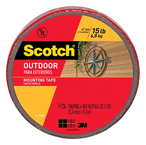 0021200470714 - SCOTCH EXTERIOR MOUNTING TAPE, 1-INCH BY 450-INCH