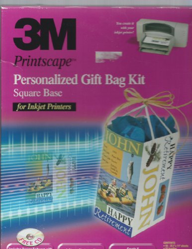 0021200512605 - 3M PRINTSCAPE PERSONALIZED GIFT BAG KIT SQUARE BASE FOR INKJET PRINTERS