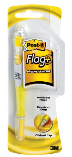 0021200531095 - POST-IT FLAG+ HIGHLIGHTER, YELLOW, 50-FLAGS/HIGHLIGHTER, 1-PACK