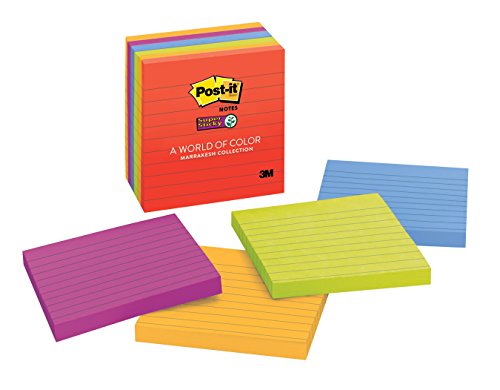 0021200531255 - POST-IT SUPER STICKY 4 X 4 NOTES NEON COLORS, 6/PK