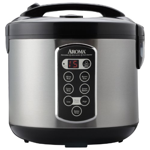 0021241120029 - AROMA PROFESSIONAL 20-CUP (COOKED) (10-CUP UNCOOKED) DIGITAL RICE COOKER, FOOD STEAMER & SLOW COOKER (ARC-2000ASB)