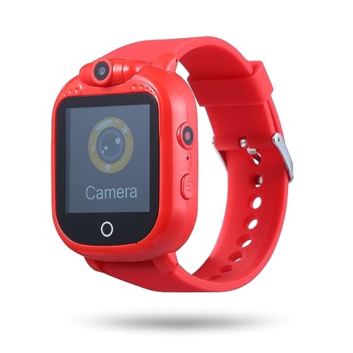0021331082442 - VIVITAR SMART WATCH FOR KIDS - BLUETOOTH CONNECTIVITY, 1.54 TOUCH SCREEN, ROTATABLE CAMERA, BUILT-IN GAMES, ALARM CLOCK, FLASHLIGHT, MUSIC PLAYBACK, RED