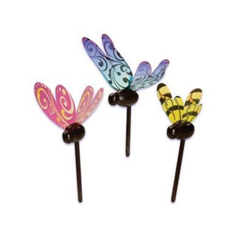 0021466031568 - OASIS SUPPLY CUPCAKE/CAKE DECORATING FLYING FRIENDS ACETATE BUTTERFLY PICKS, 3-INCH, ASSORTED COLORS, SET OF 12