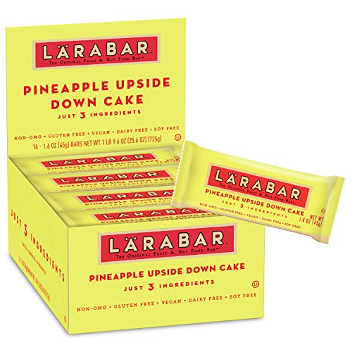 0021908440637 - LARABAR PINEAPPLE UPSIE DOWN CAKE, GLUTEN FREE VEGAN FRUIT & NUT BAR, 1.6 OZ BARS, 16 CT