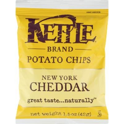 0021959147295 - KETTLE BRAND POTATO CHIPS, NY CHEDDAR 1.5 OZ. (PACK OF 24)