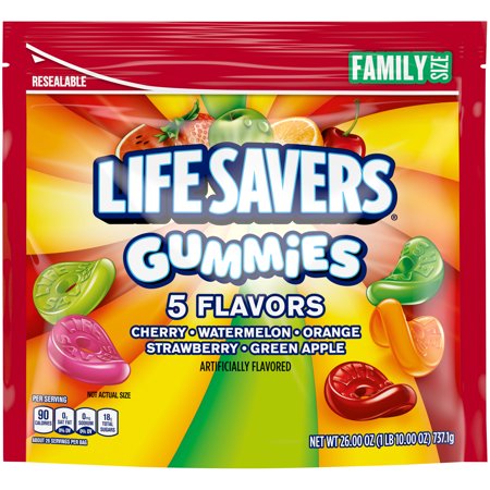 0022000280343 - LIFE SAVERS GUMMIES 5 FLAVORS CANDY, 26-OUNCE FAMILY SIZE BAG