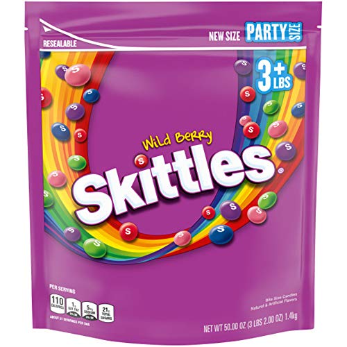 0022000280930 - SKITTLES WILD BERRY FRUITY CANDY 50-OUNCE PARTY SIZE POUCH