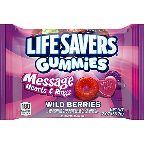 0022000283641 - LIFE SAVERS MESSAGE HEART RINGS 2 OUNCES, 2 OUNCE (PACK OF 18)