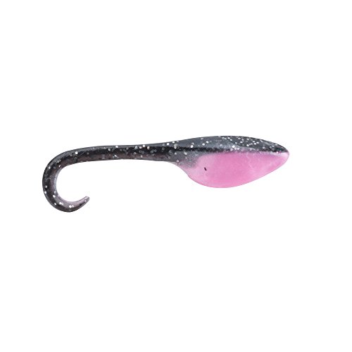 0022021615261 - JOHNSON CRAPPIE BUSTER SHAD CURLTAIL FISHING BAIT, 2, MIDNIGHT PINK