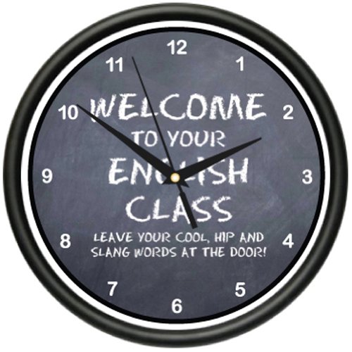 0022099375272 - ENGLISH TEACHER WALL CLOCK READING PROFESSOR SCHOOL GIFT