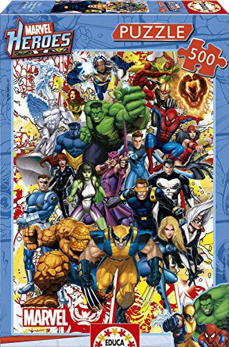 0022228536604 - MARVEL HEROES 500 PIECE JIGSAW WOLVERINE THING FANTASTIC FOUR AGES 10+