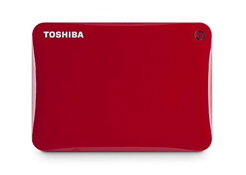 0022265902370 - TOSHIBA CANVIO CONNECT II 1TB PORTABLE HARD DRIVE, RED (HDTC810XR3A1)