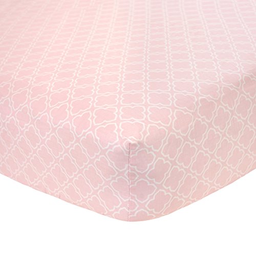 0022266140405 - CARTER'S COTTON FITTED CRIB SHEET, PINK TRELLIS