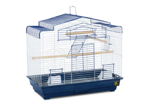 0223377739162 - PREVUE PET PRODUCTS BARN STYLE BIRD CAGE, PURPLE AND WHITE