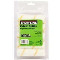 0022384037359 - SHUR-LINE 03735C 4-INCH CUT CASE FABRIC MINI ROLLER REFILLS, CONTRACTOR PACK OF 10
