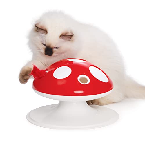 0022517431429 - CATIT SENSES 2.0 MUSHROOM, 360 DEGREE INTERACTIVE FEATHER TOY FOR CATS