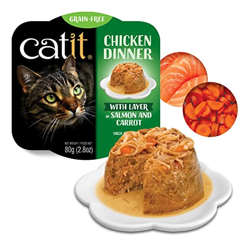 0022517447024 - CATIT CHICKEN DINNER WITH SALMON & CARROT – HYDRATING AND HEALTHY WET CAT FOOD FOR CATS OF ALL AGES
