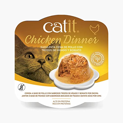 0022517447055 - CATIT CHICKEN DINNER WITH LIVER & SWEET POTATO – HYDRATING AND HEALTHY WET CAT FOOD FOR CATS OF ALL AGES