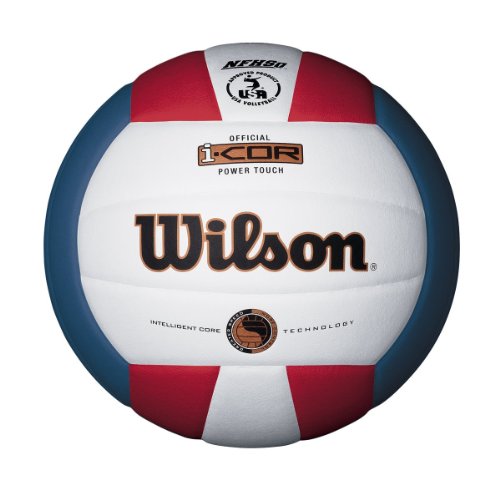 0226413323721 - WILSON I-COR POWER TOUCH INDOOR VOLLEYBALL (RED/WHITE/BLUE)