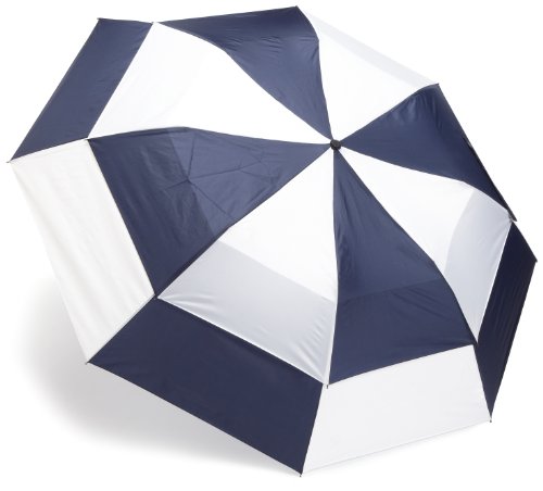 0022653768090 - TOTES BLUE LINE GOLF-SIZE VENTED CANOPY COMPACT UMBRELLA, NAVY/WHITE, ONE SIZE