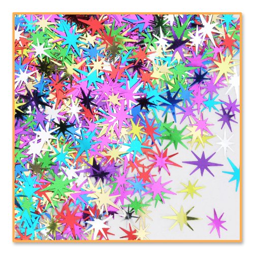 0022735181793 - BEISTLE CN179 1-PACK DECORATIVE STARBURSTS CONFETTI FOR PARTIES, MULTI-COLOR