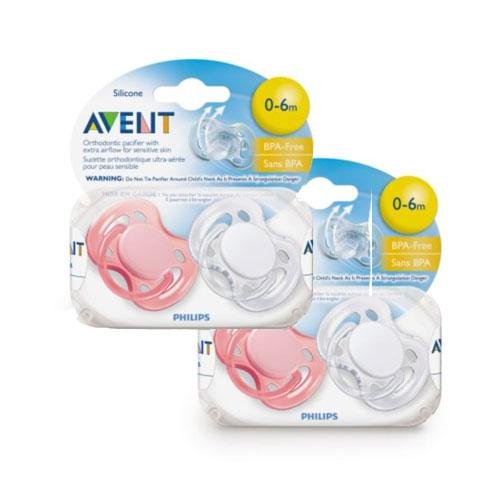 0022791826133 - AVENT FREEFLOW PACIFIERS (0-6 MONTHS)- 4 PK
