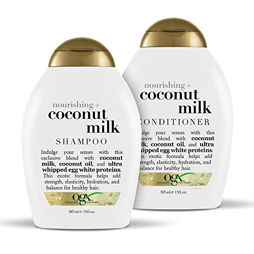 0022796919113 - OGX NOURISHING + COCONUT MILK SHAMPOO & CONDITIONER SET, 13 OUNCE (PACKAGING MAY VARY), WHITE