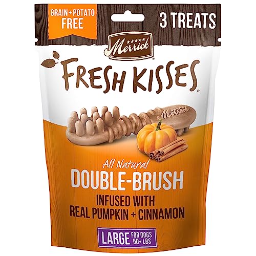 0022808010562 - MERRICK FRESH KISSES, DENTAL CHEWS FOR DOGS, NATURAL DOG TREATS, PUMPKIN FOR DOGS OVER 50 LBS