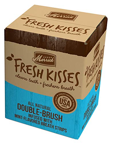 0022808110149 - MERRICK FRESH KISSES DOUBLE-BRUSH DENTAL DOG TREATS WITH MINT BREATH STRIPS FOR LARGE BREEDS - 22 CT. BOX