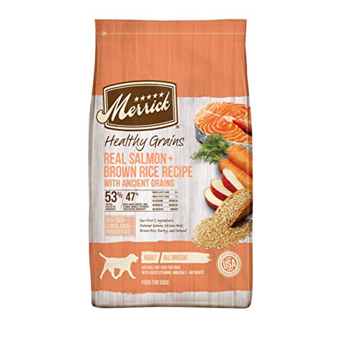 0022808320081 - MERRICK HEALTHY GRAINS DRY DOG FOOD REAL SALMON AND BROWN RICE RECIPE WITH ANCIENT GRAINS - 25 LB. BAG