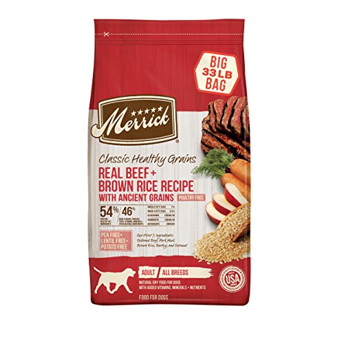 0022808353317 - MERRICK CLASSIC HEALTHY GRAINS DRY DOG FOOD REAL BEEF & BROWN RICE RECIPE WITH ANCIENT GRAINS - 33 LB BAG