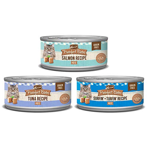 0022808800460 - MERRICK PURRFECT BISTRO GRAIN FREE WET CAT FOOD VARIETY PACK SEAFOOD RECIPES - 5.5 OZ CANS