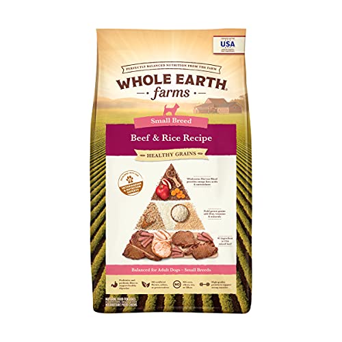 0022808863212 - WHOLE EARTH FARMS HEALTHY GRAINS SMALL BREED BEEF AND RICE RECIPE DRY DOG FOOD - 12 LB. BAG