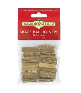 0022899946573 - BACHMANN INDUSTRIES LARGE G SCALE BRASS RAIL JOINERS (24 PER BAG)